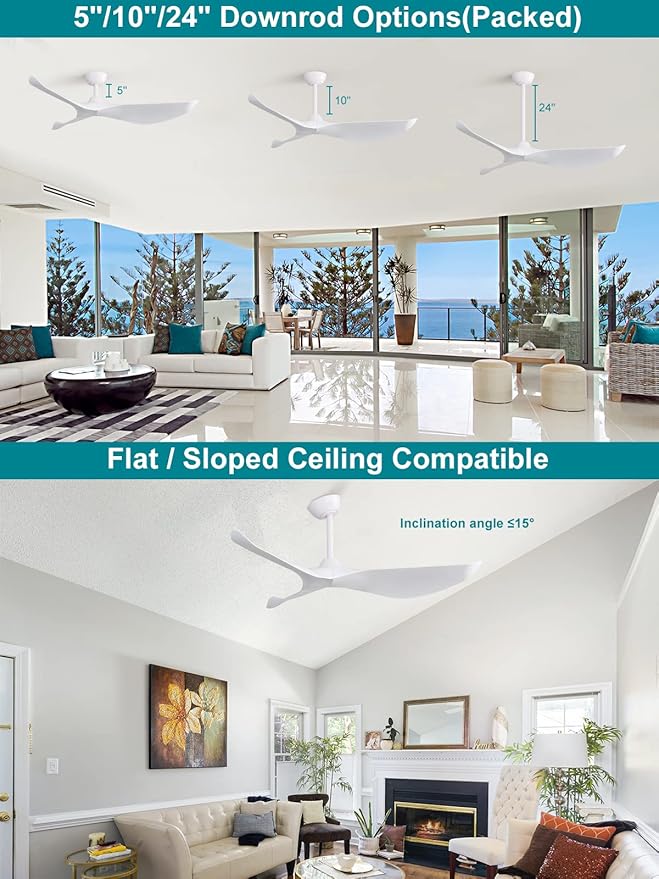 Ventilador de Techo 52 Pulgadas Moderno con Control Remoto p miniatura 3