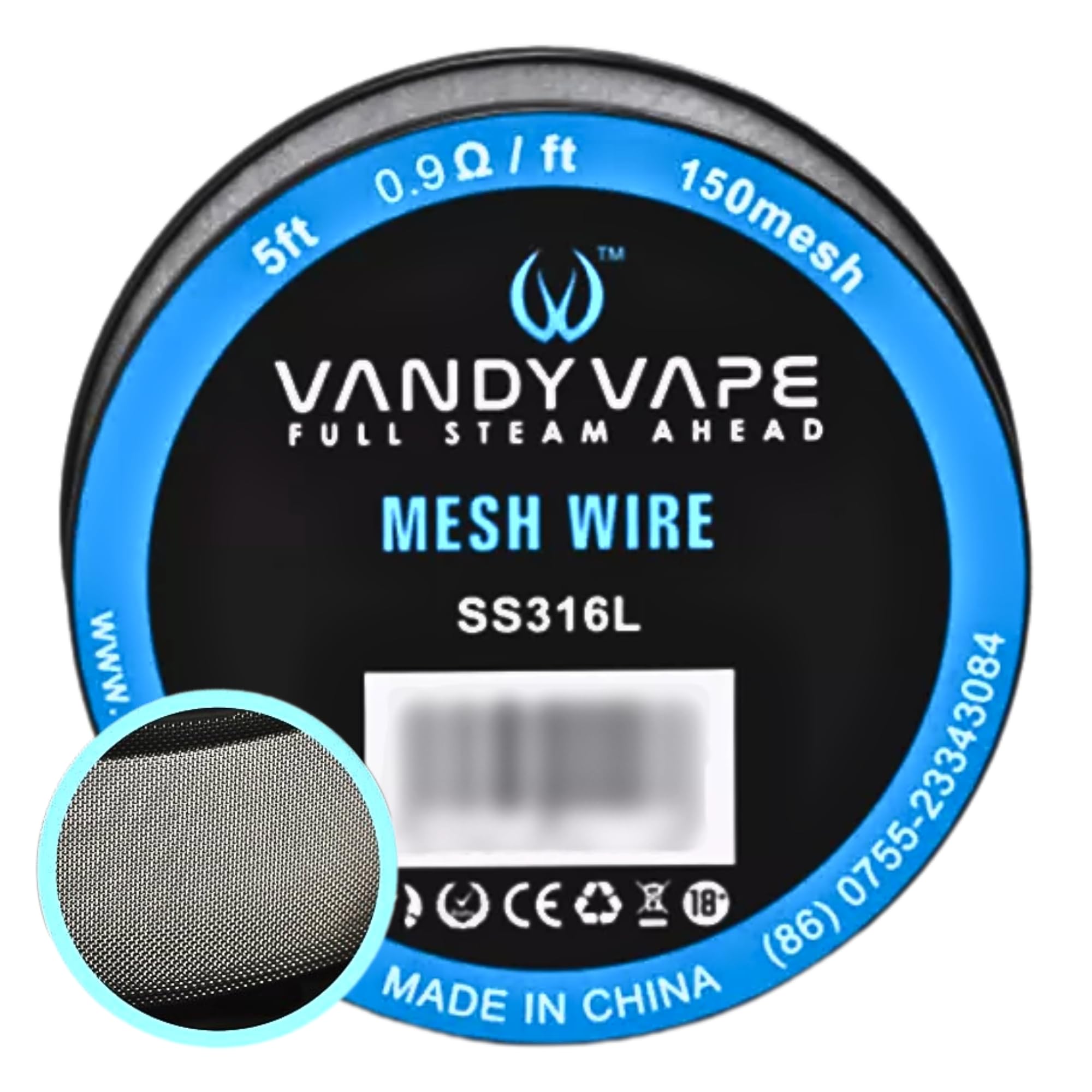 VANDY VAPE Mesh Wire [SS316L 150Mesh | 5ft] - Performance-ready Mesh Sheets  Roll, Stainless Steel Material, No Nicotine : Amazon.ie: Industrial &  Scientific