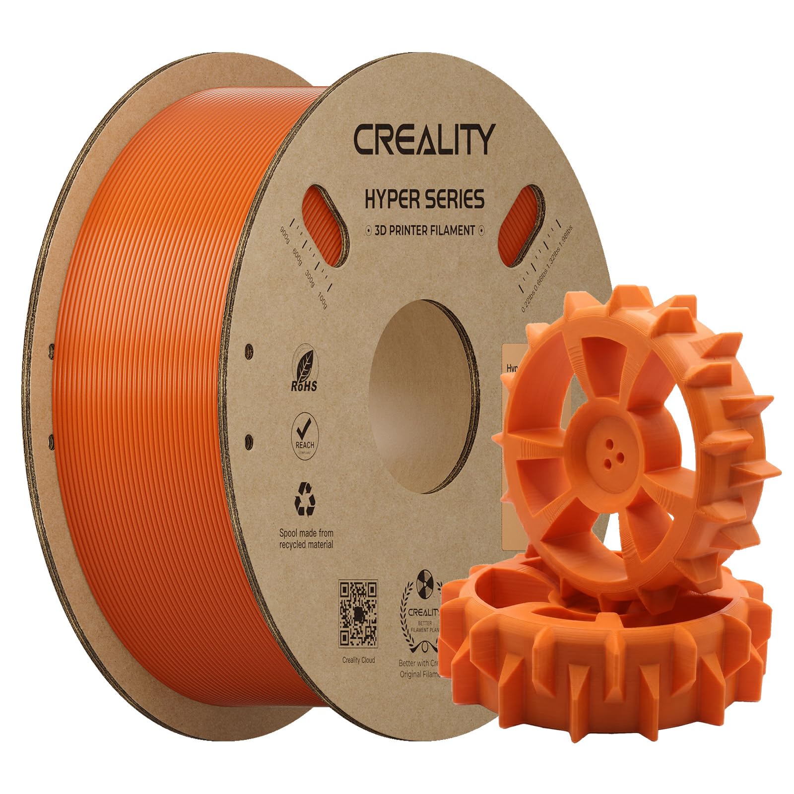 Creality ABS 3D Printer Filament 1.75mm 1KG, Orange, 1-Pack