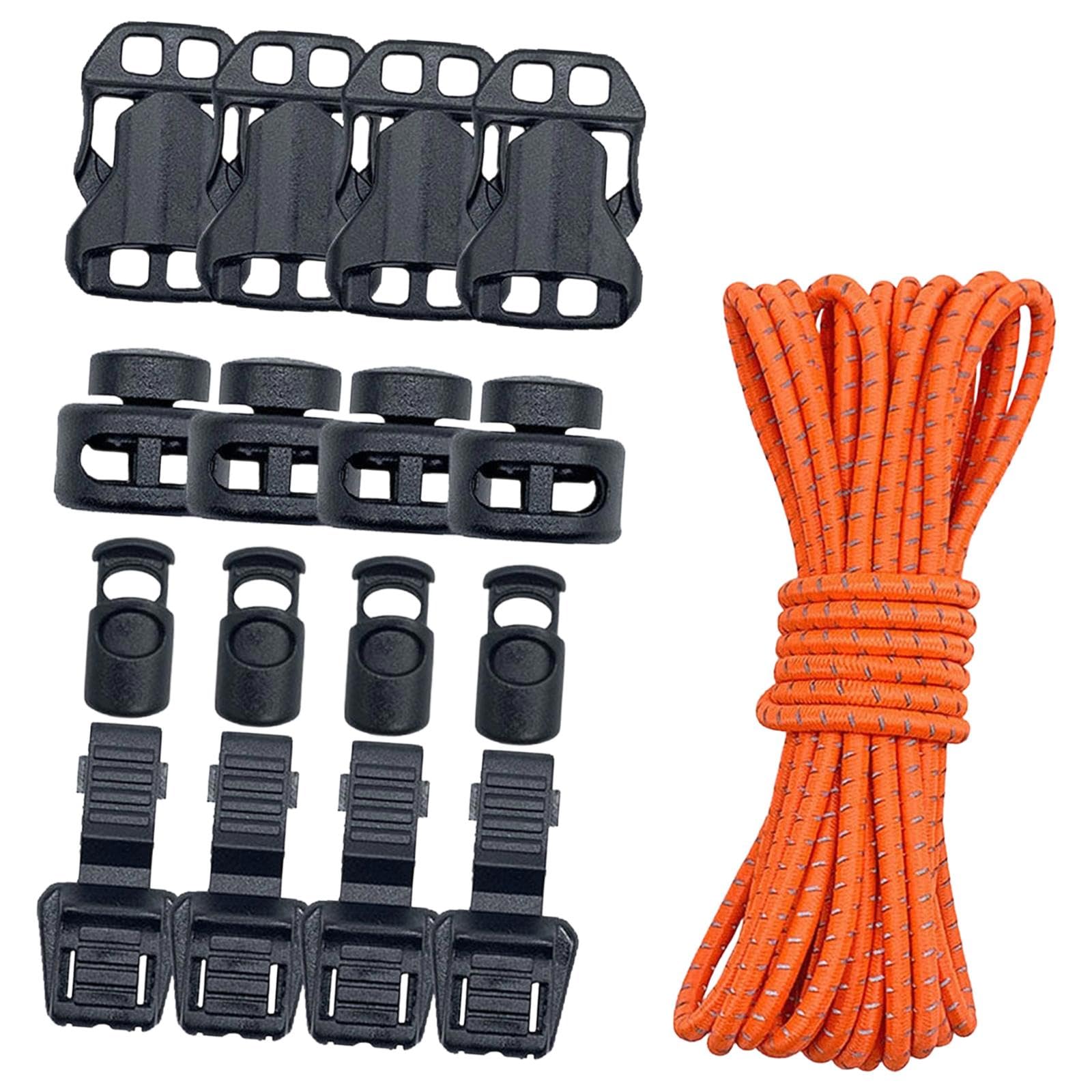 HEAVENGLOW Outdoor Backpack Bungee Cord with 16 Cord Locks for Camping Trekking Fishing Orange | Other Camping/Hiking Backpacks | Hiking Backpacks | Camping & Hiking | Outdoor Sports-image-49