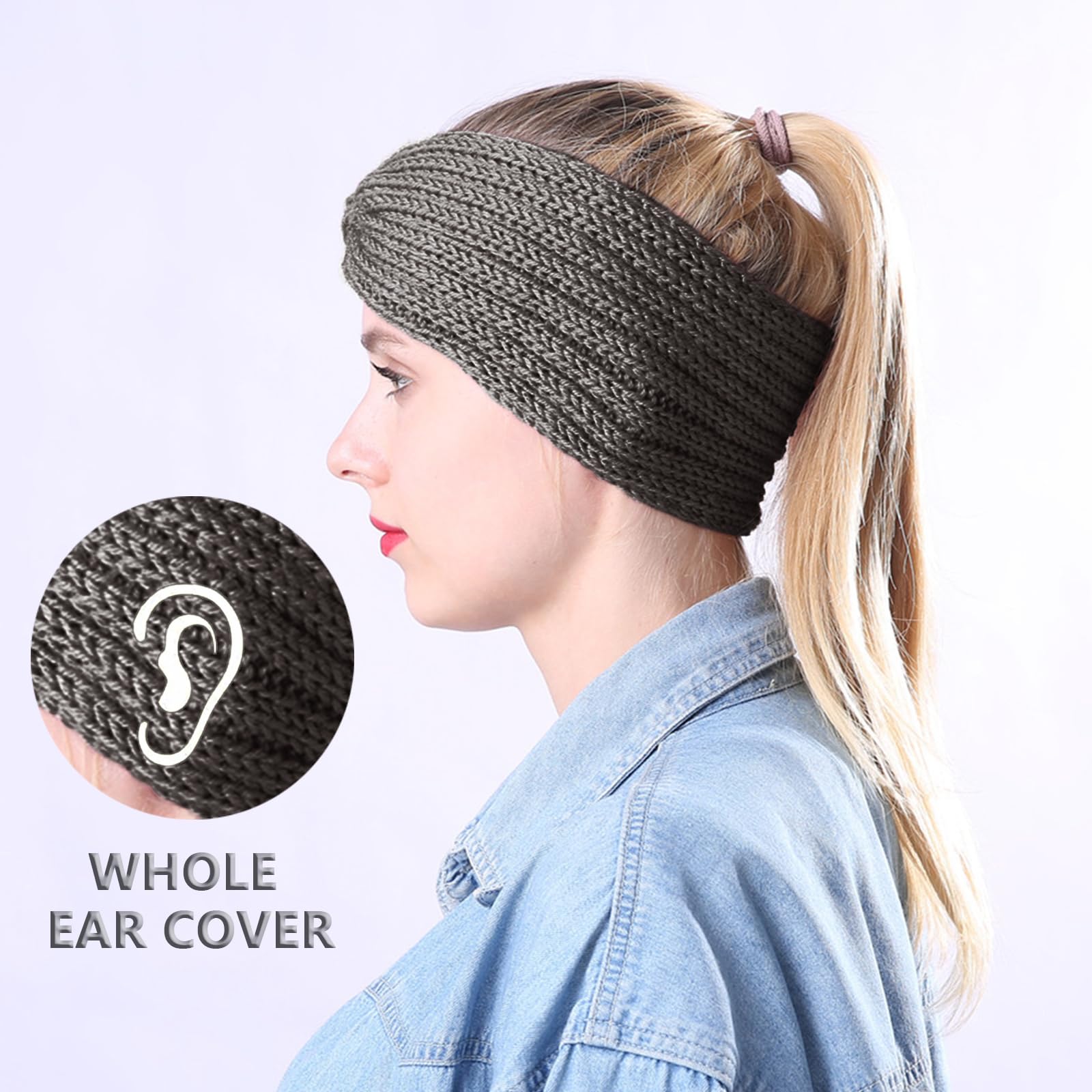 *RESERVED LISTING* Warm Headband Fuzzy Fleece Lined Headwrap Ear Warm Mercury Color Winter Accessory Winter C.C Confetti Fleece  main image 3
