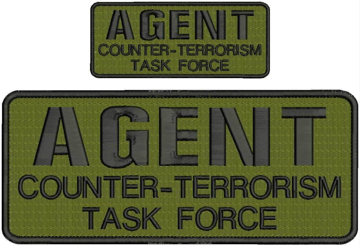 Agent CounterTerrorism Task Force Embroidery Patches 4X10
