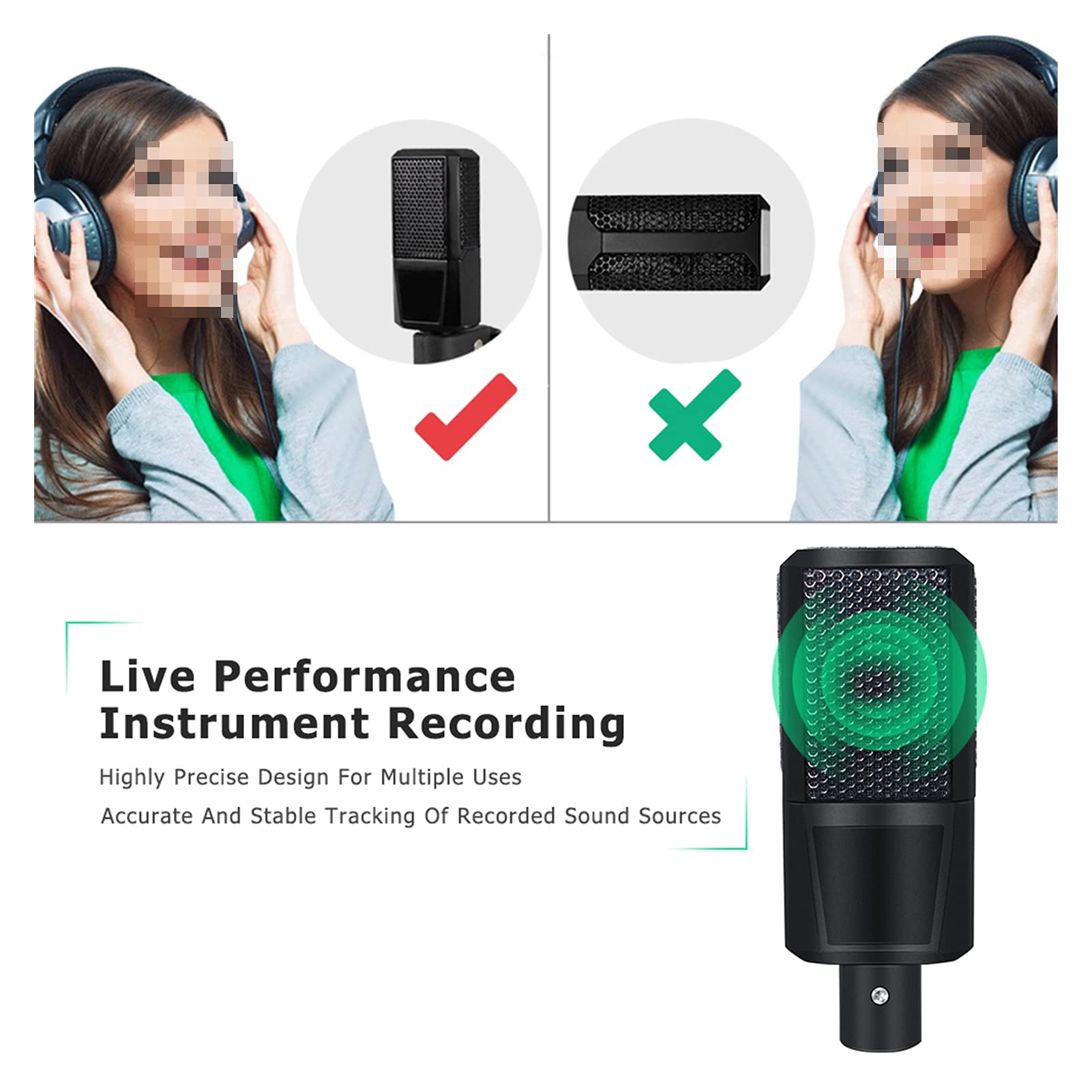 ywzhushengmaoyi mikrofon BM1000 Studio Computer Microfono Karaoke Microfono Microfone per la Registrazione Streaming Gaming Microphone