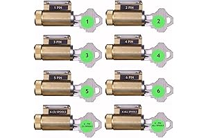 Progressive Practice Lock Assortment Set of 8 for Lock Picking
