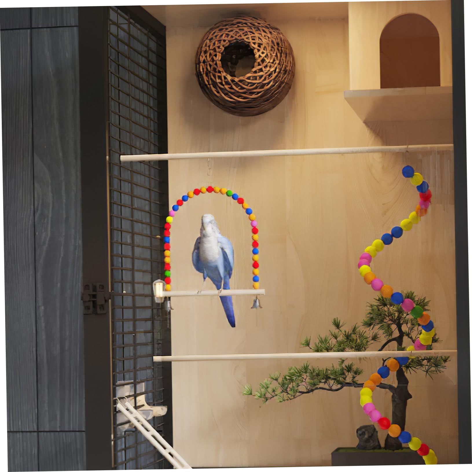 Juguete De Entrenamiento Fugas De Comida para Loros Juguete Interesante para Pájaros Suministros para Mascotas para Loros para Desarrollar Habilidades De Forrajeo y Pájaros