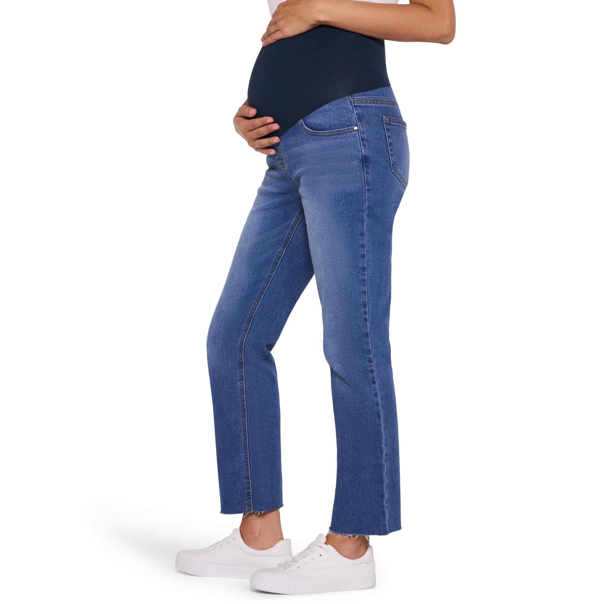 Motherhood Maternity Damen Jeans Secret Fit Over The Belly Slim Straight Leg Pregnancy Jeans