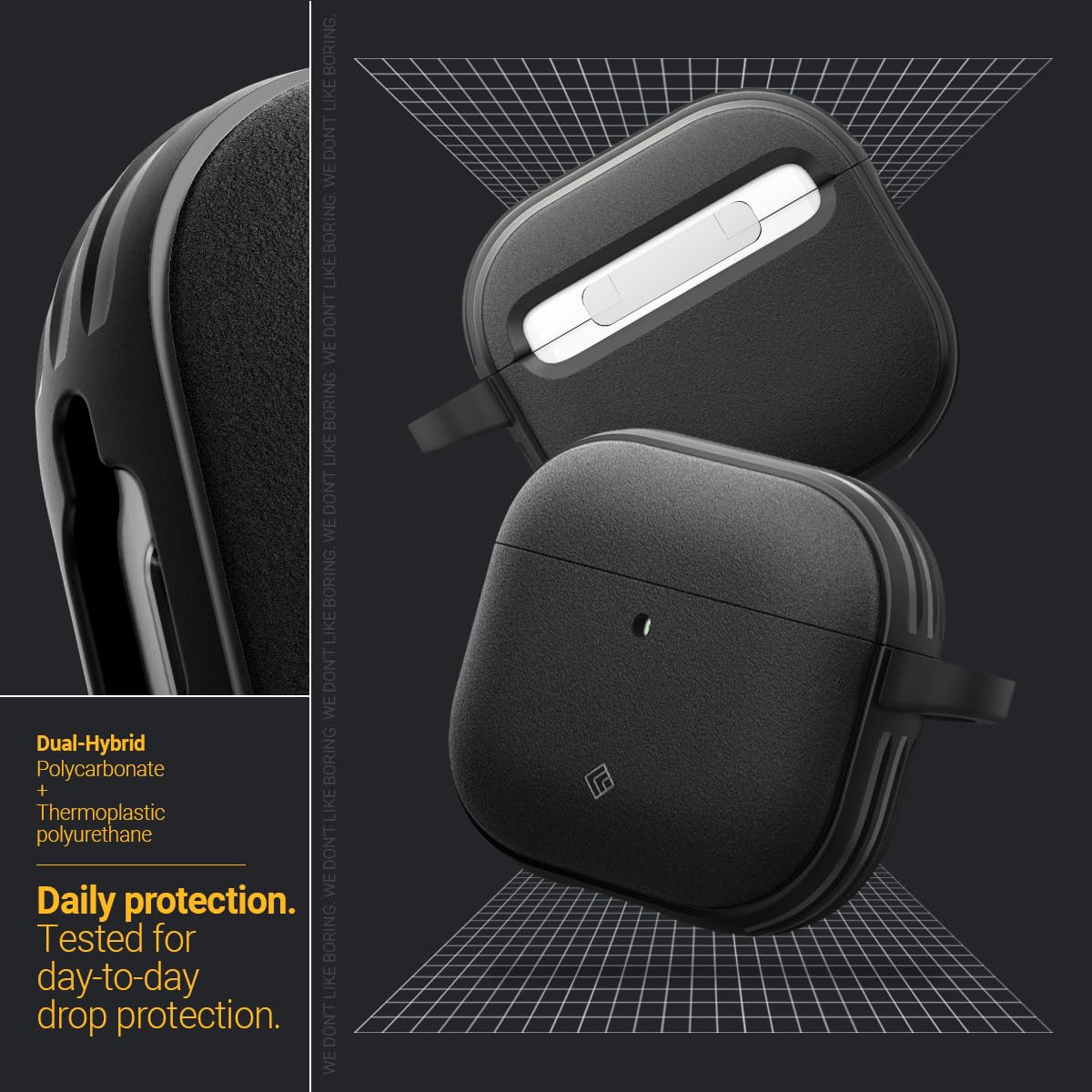 Spigen Caseology AirPods (4. nesil) Kılıf Vault Matte Black