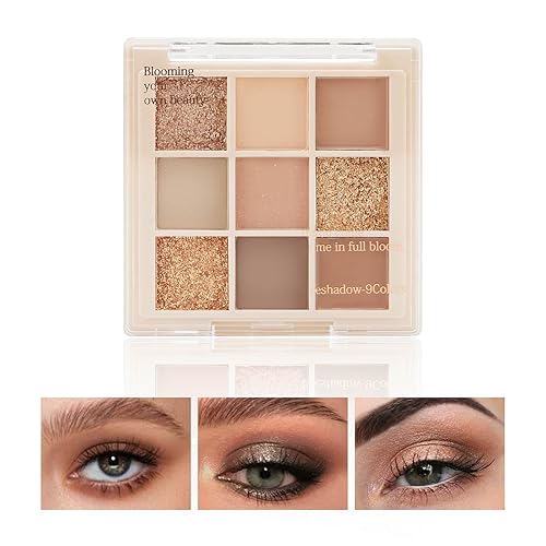 Boobeen Paleta de sombras de ojos nude maquillaje mate y brillante, polvo cremoso altamente pigmentado para sombra de ojos, crea un aspecto de ojos Boobeen Paleta de sombras de ojos nude maquillaje mate y brillante, polvo cremoso altamente pigmentado para sombra de ojos, crea un aspecto de ojos