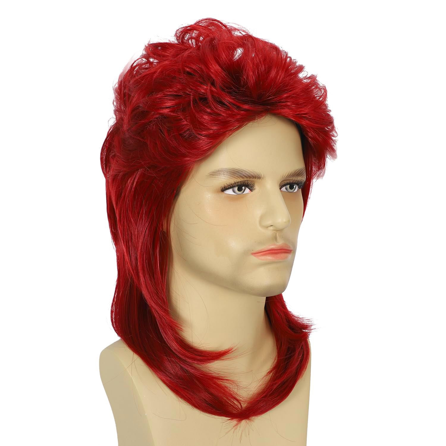 Red Rocker Spiky Costume Mullet Wig Amazon.com: fun shack Orange Mullet Wig for Men, 80s Punk  main image 4