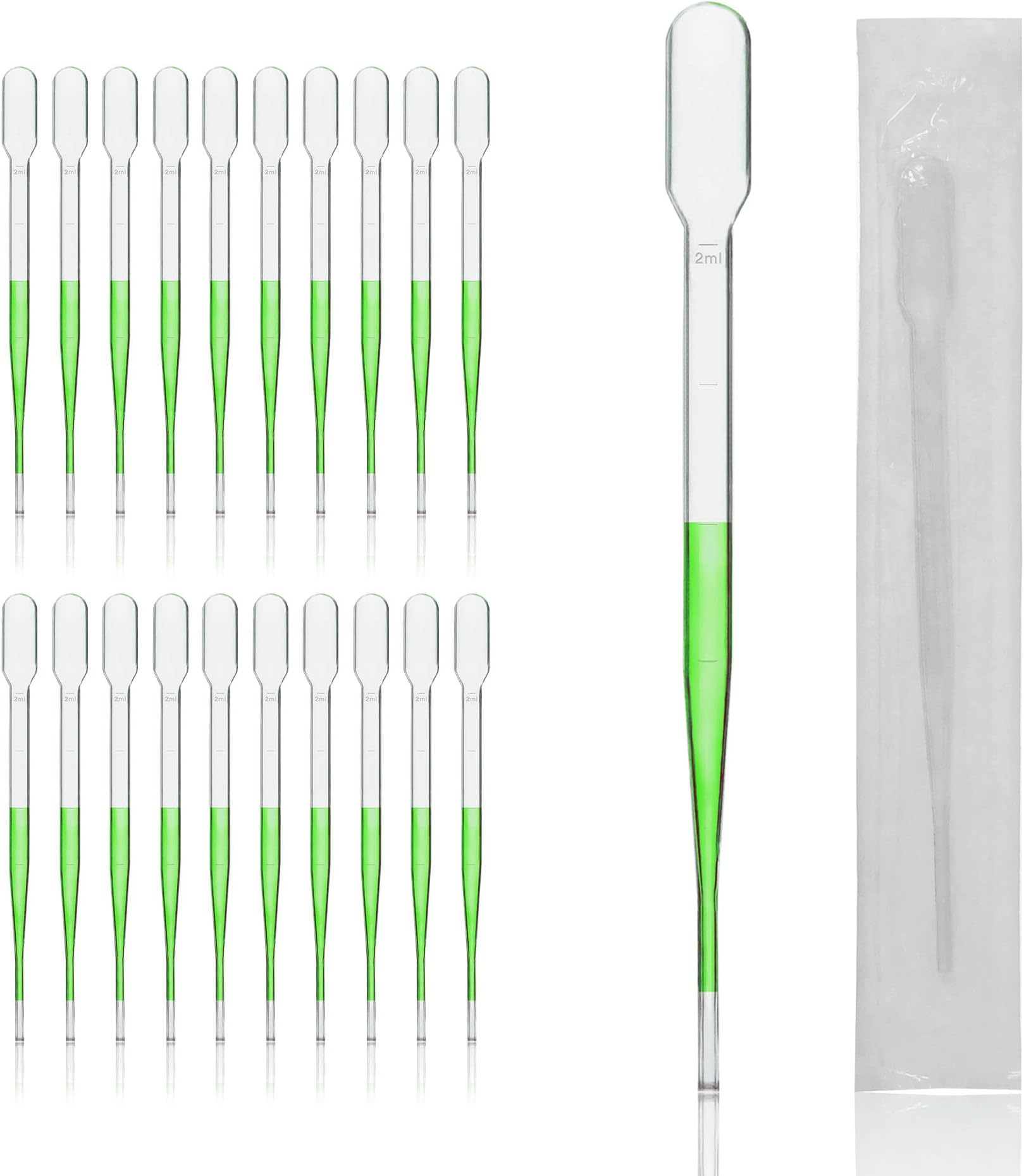 Utile 100pcs of Sterile Transfer Pipettes, Essential Oil Pipettes, Cap.5ml with 155mm Length, Low-Density Polyethylene Material, Individual Peel-Pack, 4320.0413.100