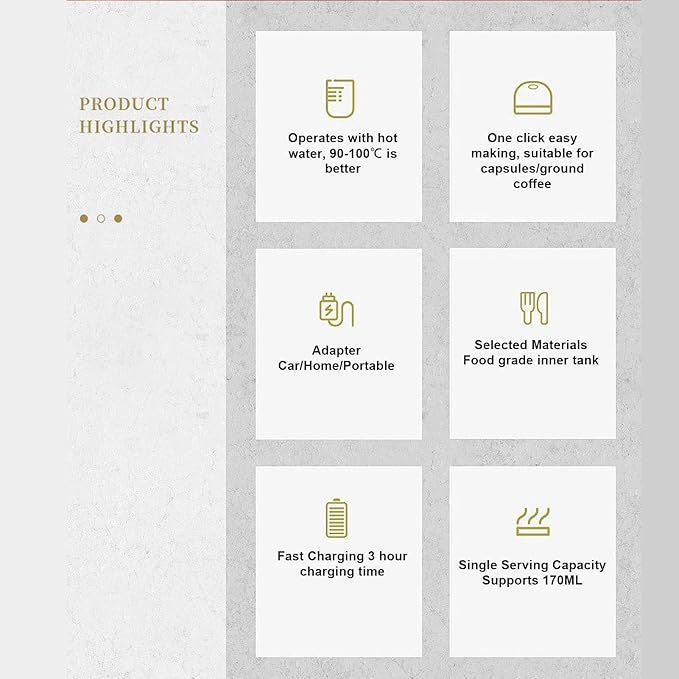 Cafetera Portátil Automática para Café Molido y Cápsulas, 170 ml miniatura 4