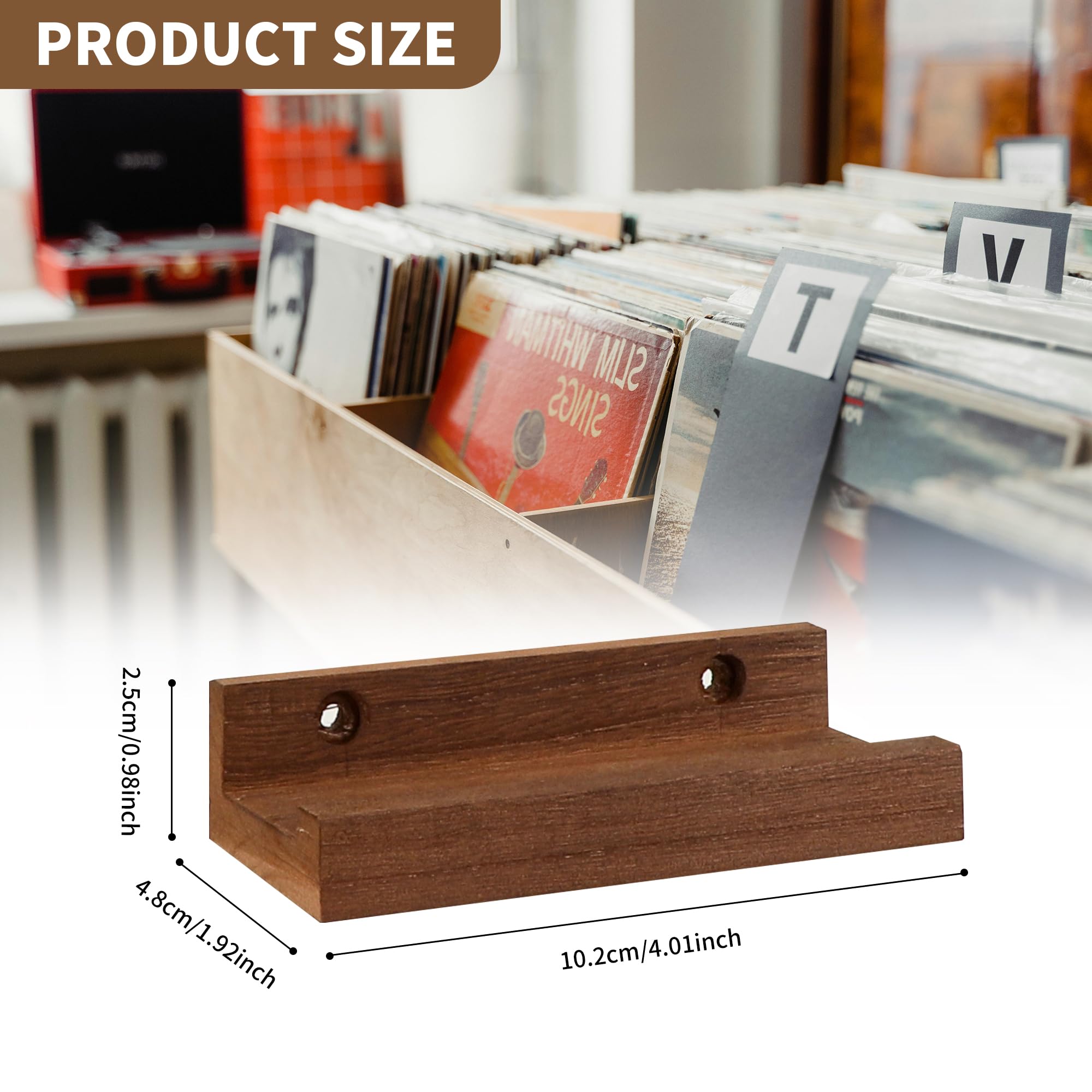 Amazon.co.jp: KEJJNYER 木製ビニールレコード壁マウント 10個パック 4