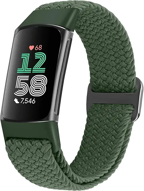 Cinturino Fitbit Charge 6/5 Regolabile in Nylon Elastico per Donna e Uomo