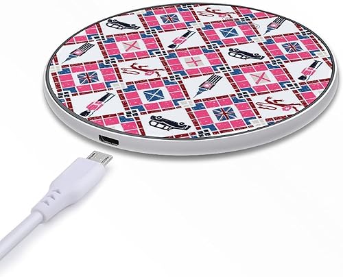 Miniatura 5 de Argyle and British Flags Wireless Charger Pad 10W Fast Charging Pad Compatible with iPhone 15 14 13 12 Series Samsung Galaxy Series