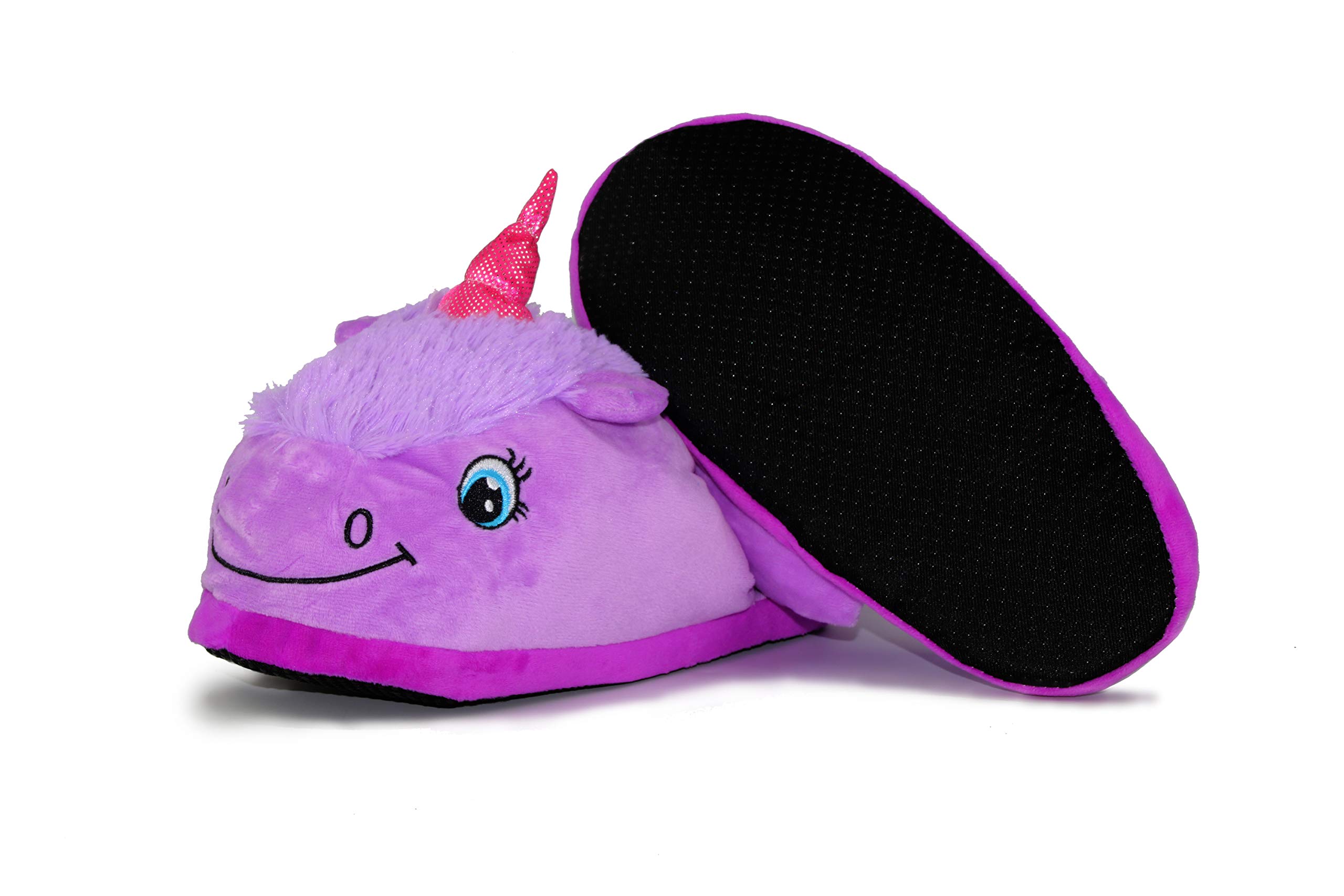 3D Unicornio Felpa Suave Calentar Zapatillas Ocio Zapatillas De Estar por Casa,Zapatos Mujer Hombre Niñas Niños Invierno Primavera Peluche