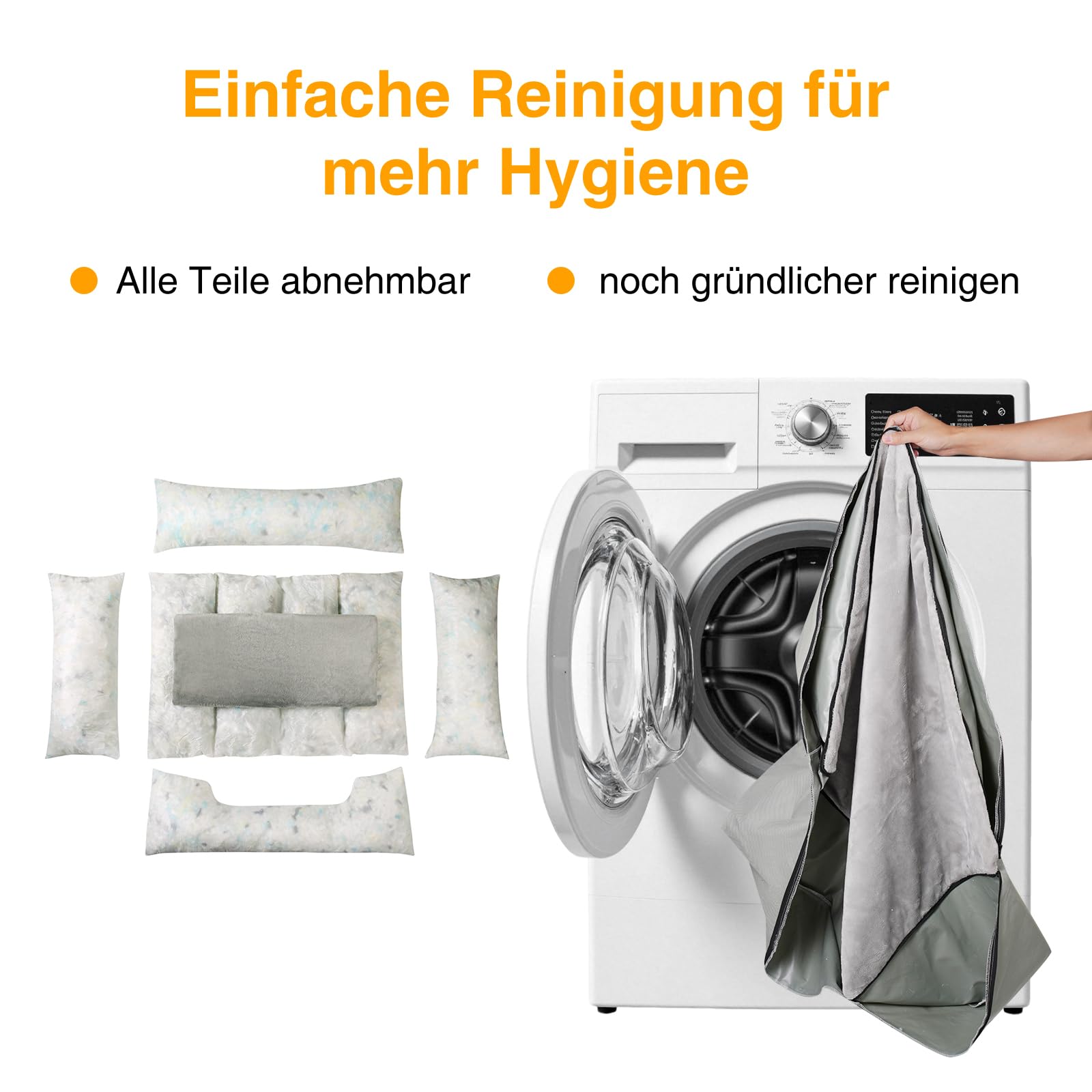 Zedelmaier Hundebett für Hunde & Katze, Dog Bed - 90×68×24cm, Dicker Hundekissen, ergonomisches Hundebetten mit abnehmbarem Bezug, kratzfestes & wasserdichtes Hundekorb, Hundesofa waschbar