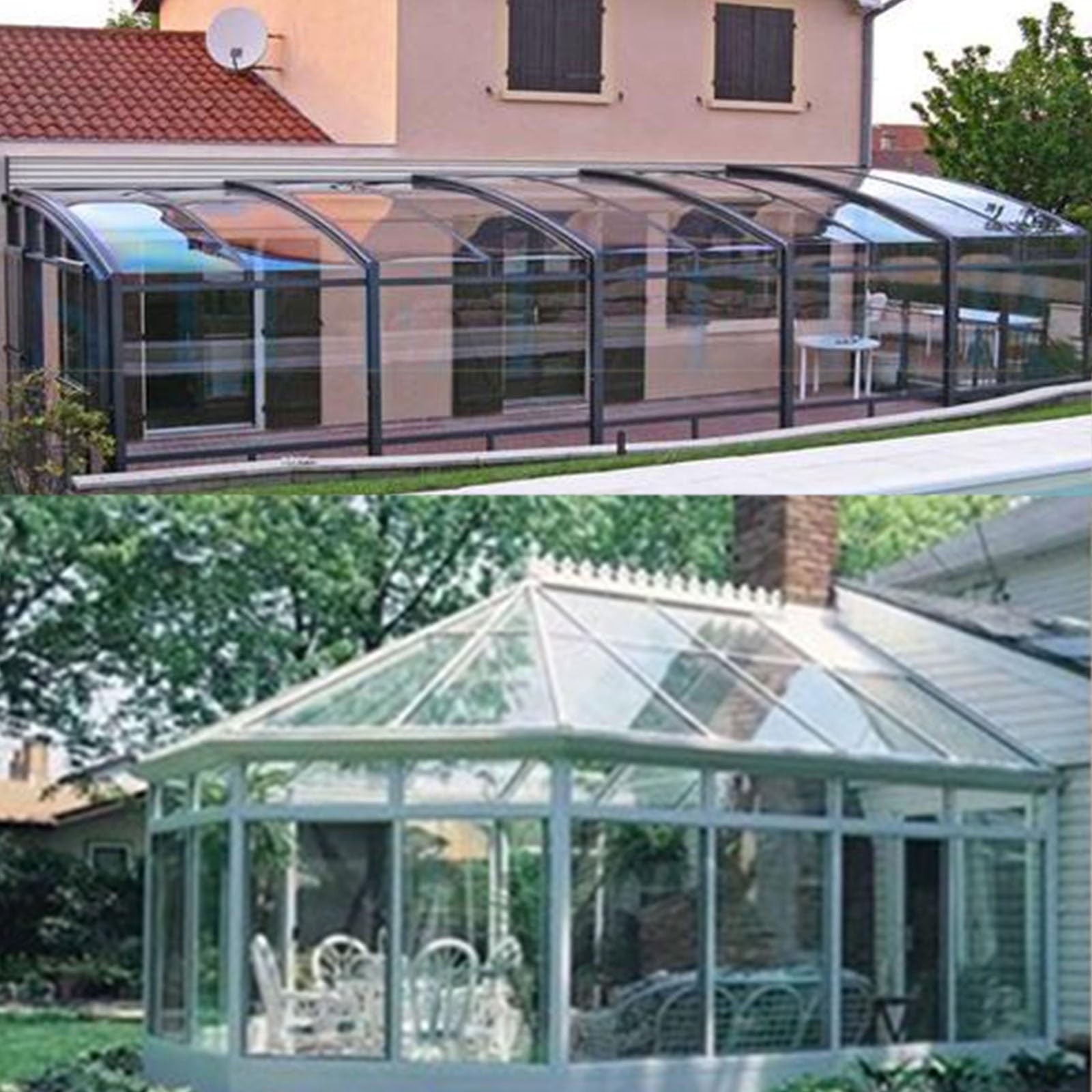 Polycarbonat transparente Kunststoffplatte, Polycarbonat Gewächshausplatte, UV-beständige und regensichere Dachplatte, geeignet für Wohnzimmer, Aufenthaltsraum und Ausstellungshalle. Dicke: 2mm. (Siz