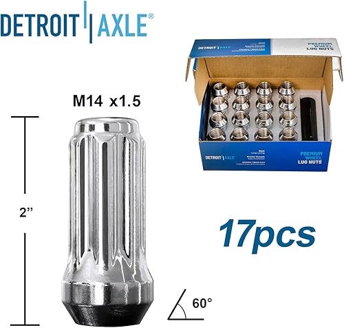 Miniatura 520 de Detroit Axle - Kit de extremo delantero de 14 piezas para Hyundai Tucson 2005-2009 Kia Sportage 2005-2010 2 brazos de control inferiores, 2 rótulas