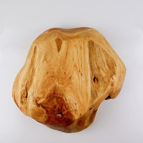 Miniatura 5 de BIGPIPI Cuenco irregular de madera para decoración cuenco de frutas tallada de madera real cuenco decorativo de madera para centro de mesa oficina