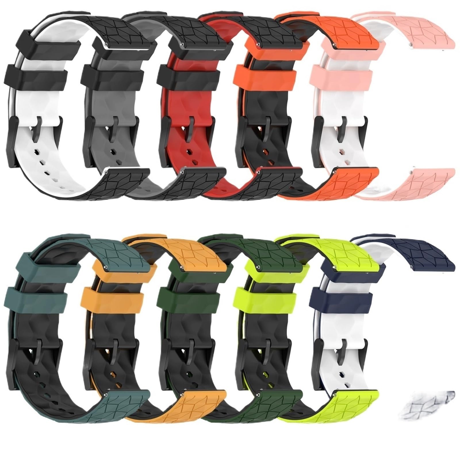 Uniwersalny zapasowy pasek do zegarka 20 mm 22 mm silikonowy sportowy pasek bransoletka (1,20 mm)