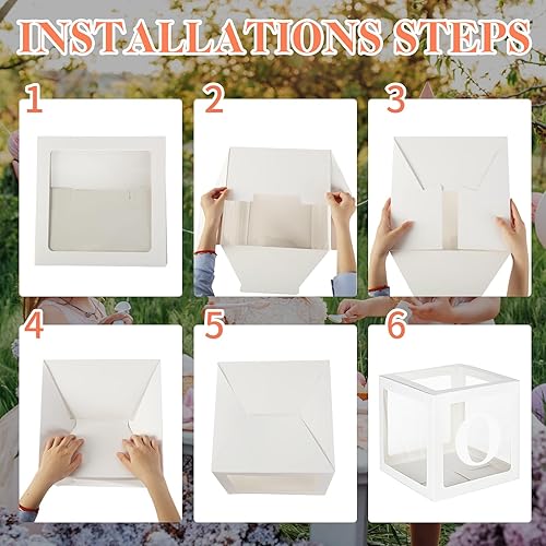 Miniatura 4 de Decoración de caja de globos para baby shower, decoración de primer cumpleaños con letras LED, cadena de luces LED, sin globos (amor)