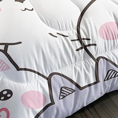 Miniatura 181 de CVHOUSE Juego de ropa de cama con diseño de panda, juego de edredón individual con panda y 2 fundas de almohada, lindo juego de colcha kawaii