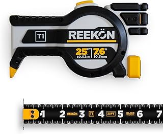 REEKON T1 Tomahawk Digital Tape Measure & Replacement Blade Bundle (English Units) - Professional Accurate Measuring Tool, Green Laser, E-Paper Measuring List, Measurements Shared Over Bluetooth