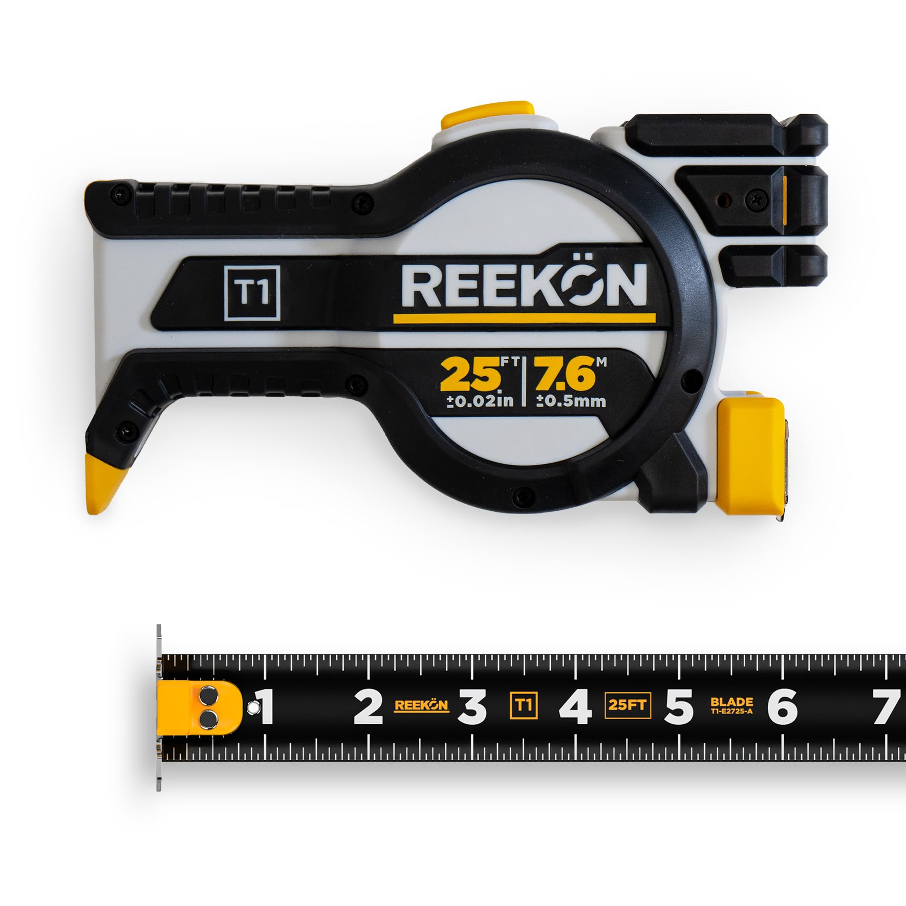 REEKON T1 Tomahawk Digital Tape Measure & Replacement Blade Bundle (English Units) - Professional Accurate Measuring Tool, Green Laser, E-Paper Measuring List, Measurements Shared Over Bluetooth