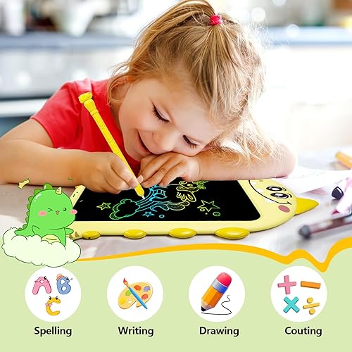 Miniatura 3 de Juguetes de viaje para niños pequeños, tableta de escritura LCD de 10 pulgadas para niños, tablero de dibujo de dinosaurios con lápiz capacitivo,