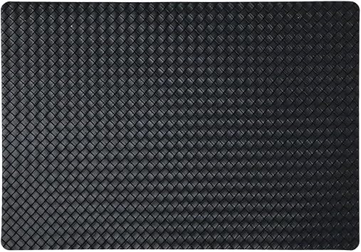HUHJYUGE PU Leather Woven Placemats Set, Heat Resistant Non Slip Woven Table Placemats, Faux Leather Waterproof Stain Resistant Wipeable Washable PU Table Mats A 4 Pieces