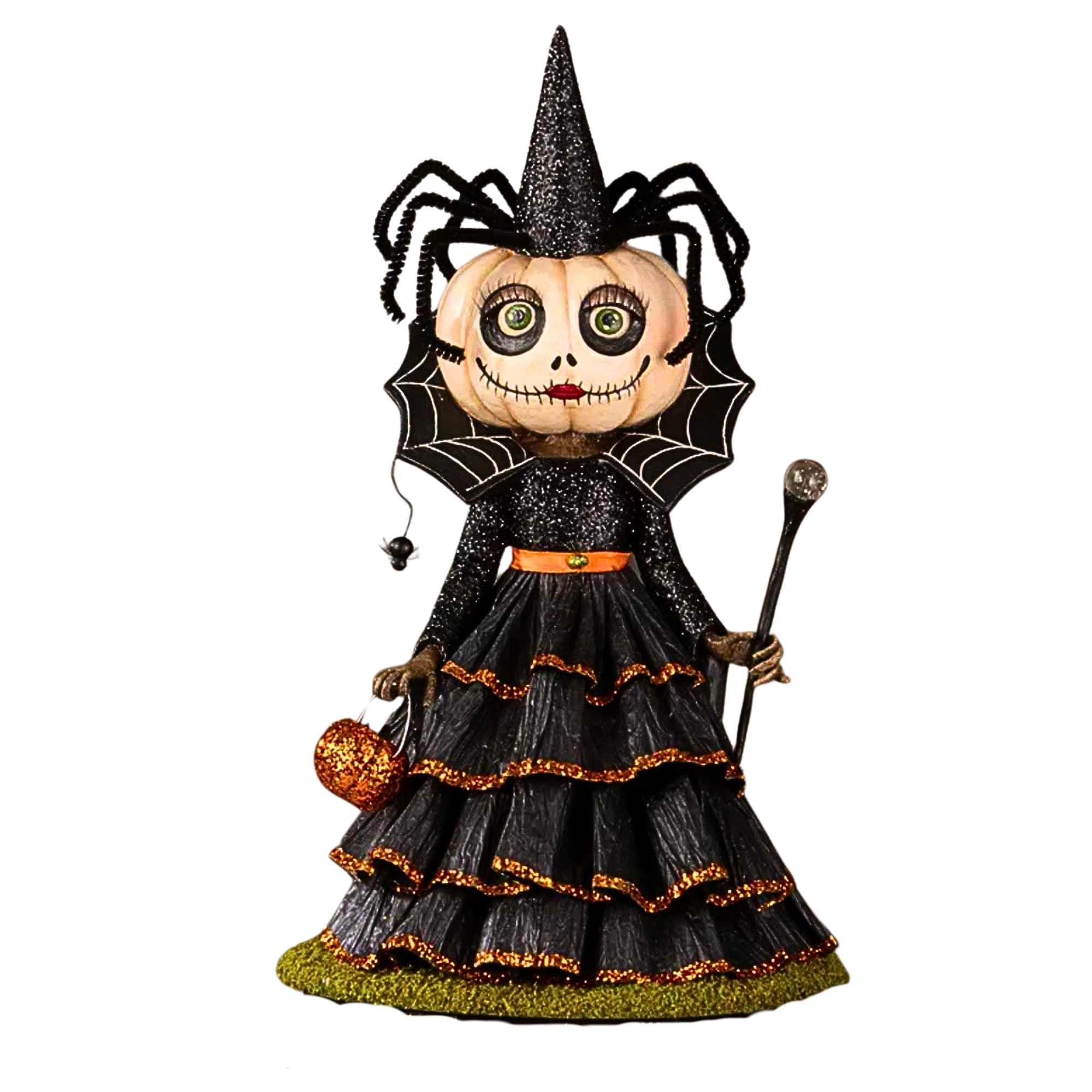 Figurine en résine d'Halloween Bethany Lowe Td5143 statue citrouille déco maison 36 cm