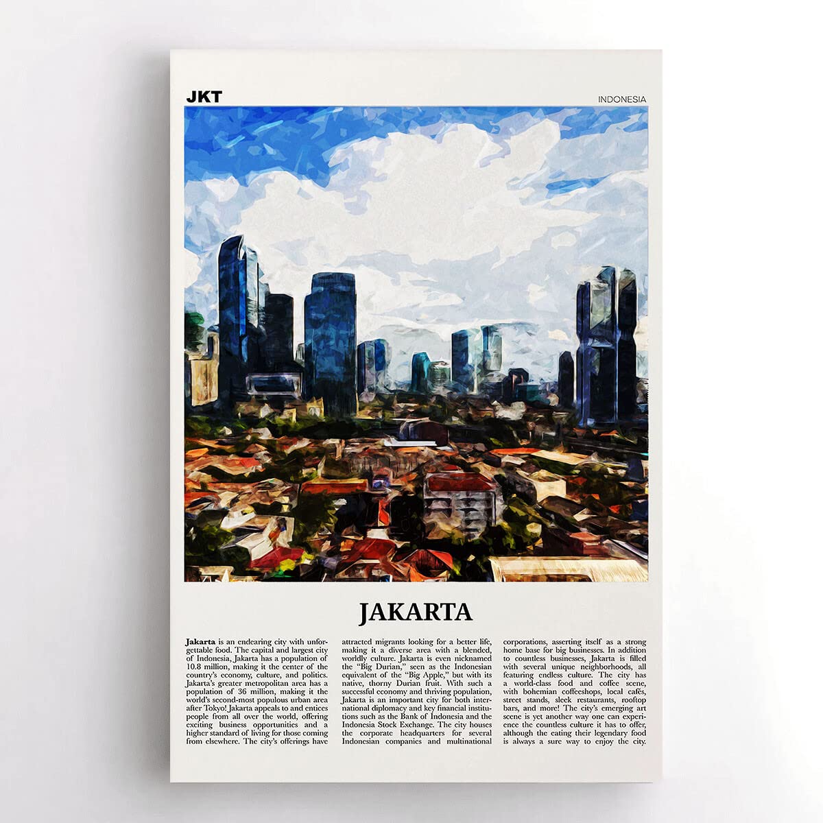 Buy Jakarta s for Wall, Jakarta s for Bedroom, Destination , Trendy