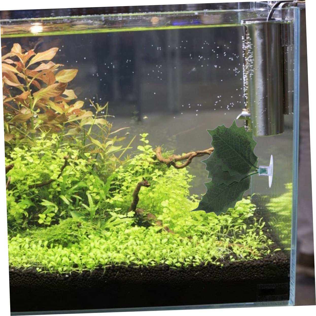 Sosoport 3 Juegos Pecera Paisajismo Hojas Macetas De Acuario Roca del Acuario Decoración De Pecera Bol Peces Simulando Camas De Descanso Hojas Artificiales De El Plastico 10 Uds * 3