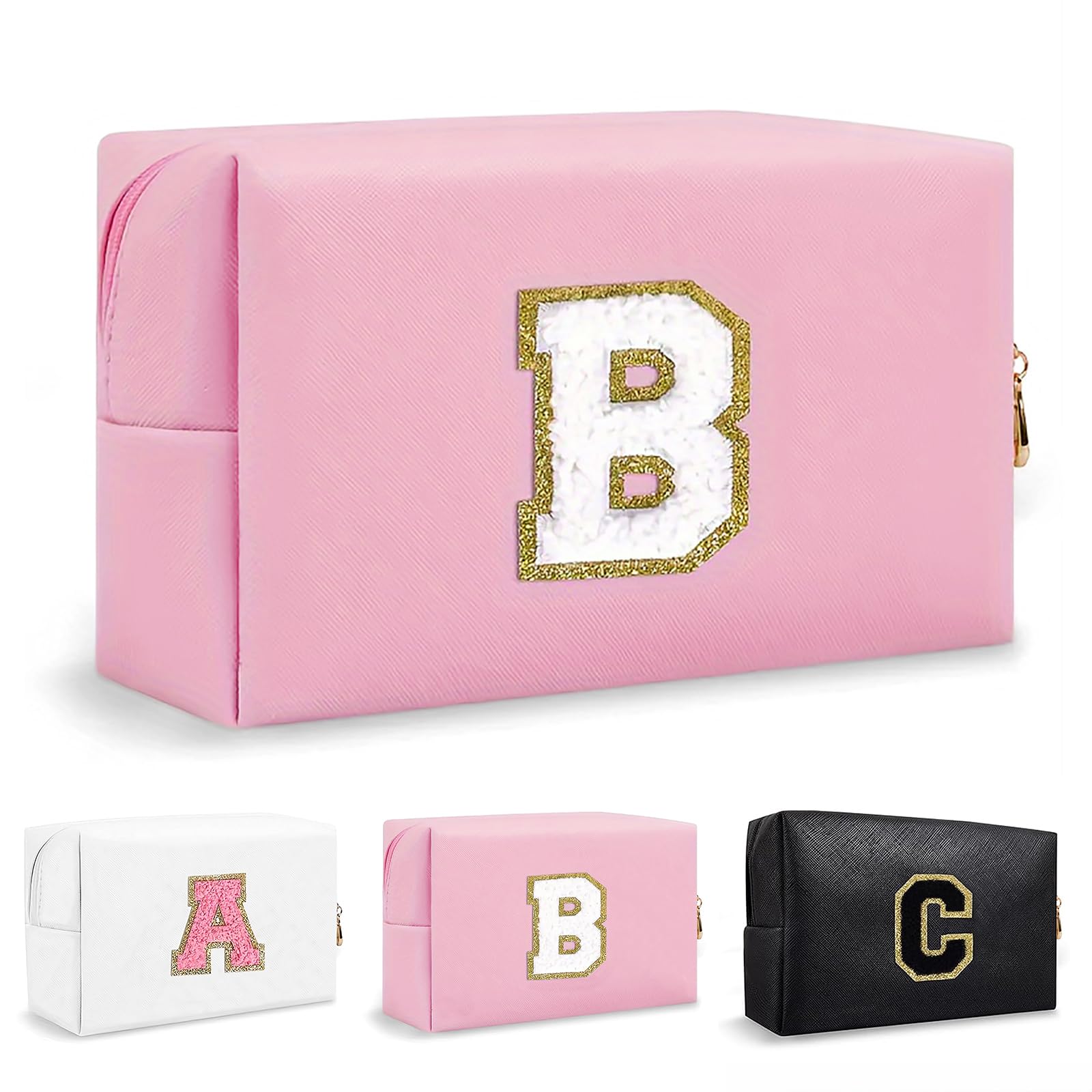 Bolsa de Maquillaje, Bolsa de Cosméticos Impermeable de Viaje, PU Cuero, Neceser de Baño, Bolsa De Aseo Y Almacenamiento para Mujer,Cosas Preppy para niñas Adolescentes (Letra A-Z) — view 187