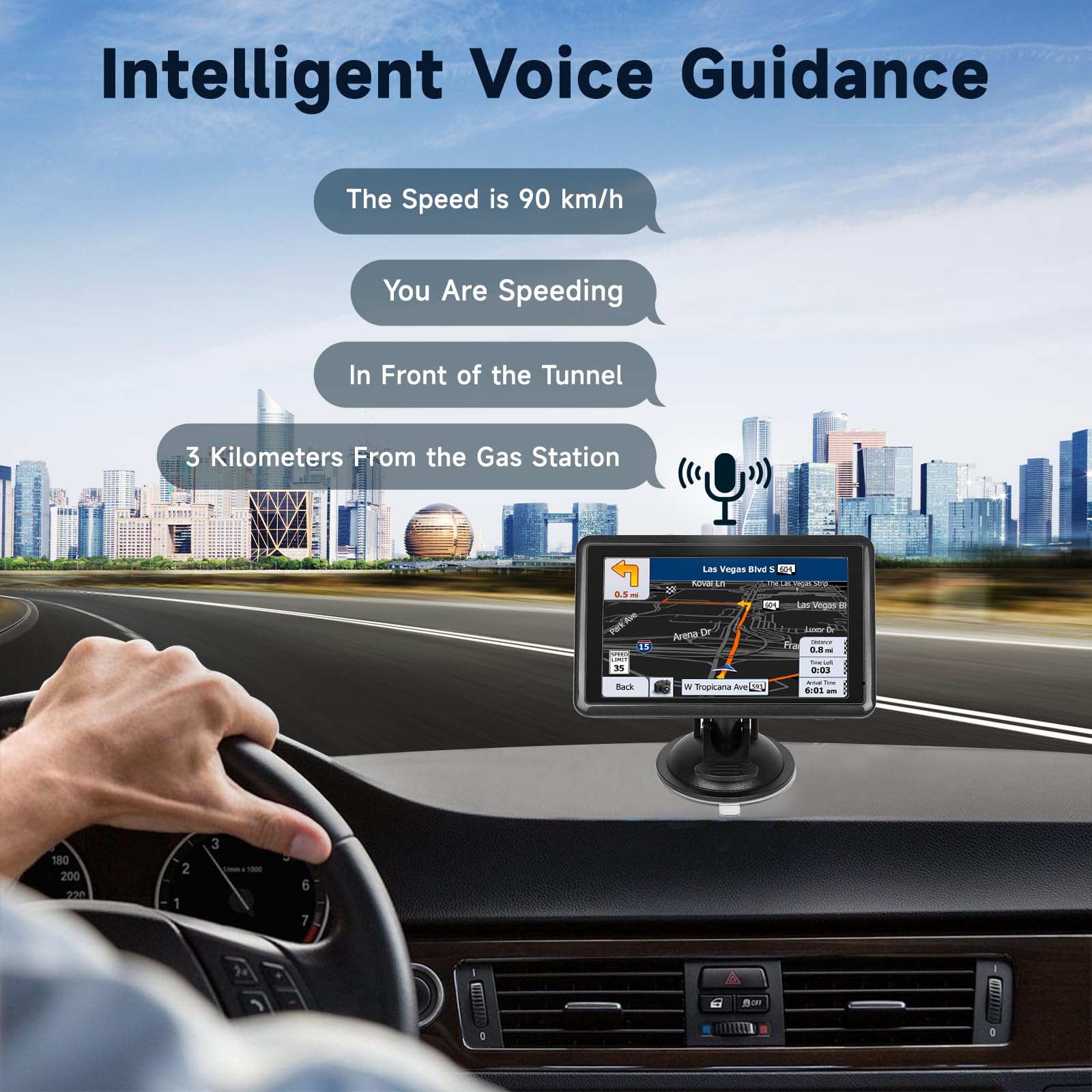 5 inch GPS Navigator Sat Nav for Car, Truck, with UK Europe Maps, Lifetime Free Updates, Support Postcode Search and Voice Guidance - 2