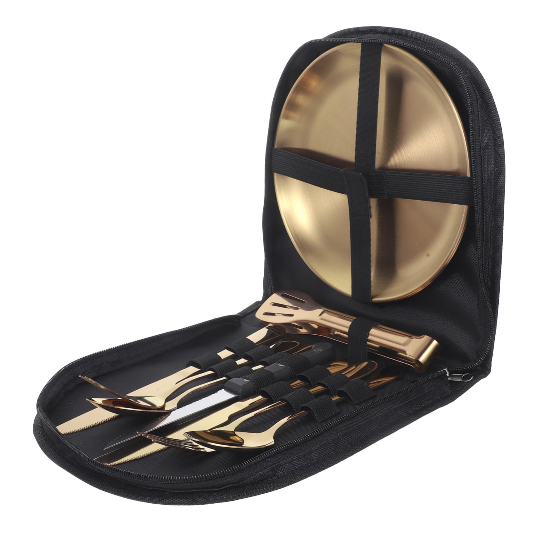 Edelstahl Servierlöffel Und Suppenlöffel Mit Campinggabel Und Besteck Aus Edelstahl Mit Aufbewahrungstasche Für Outdoor Picknick Und Campinggebrauch