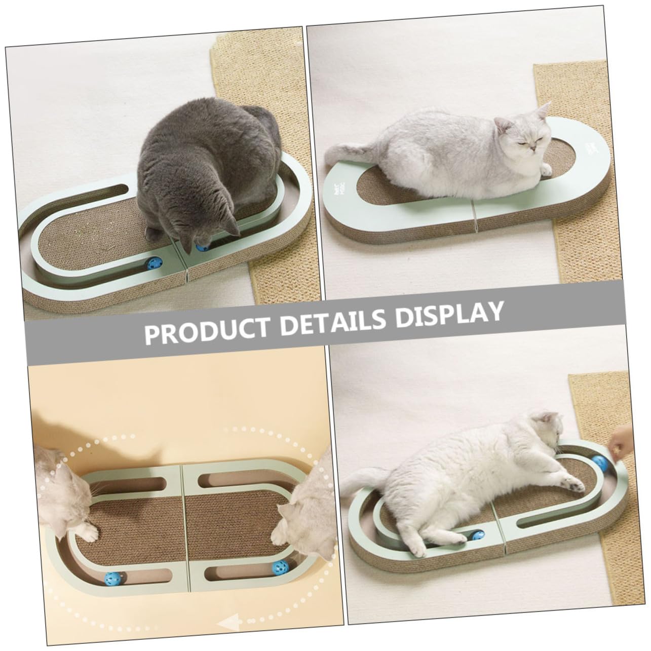 TOYANDONA Tablero Rascador Plegable para Gatos de Cartón Ondulado Alfombra Rascadora Interior para Satisfacer el de Arañazo y Muebles