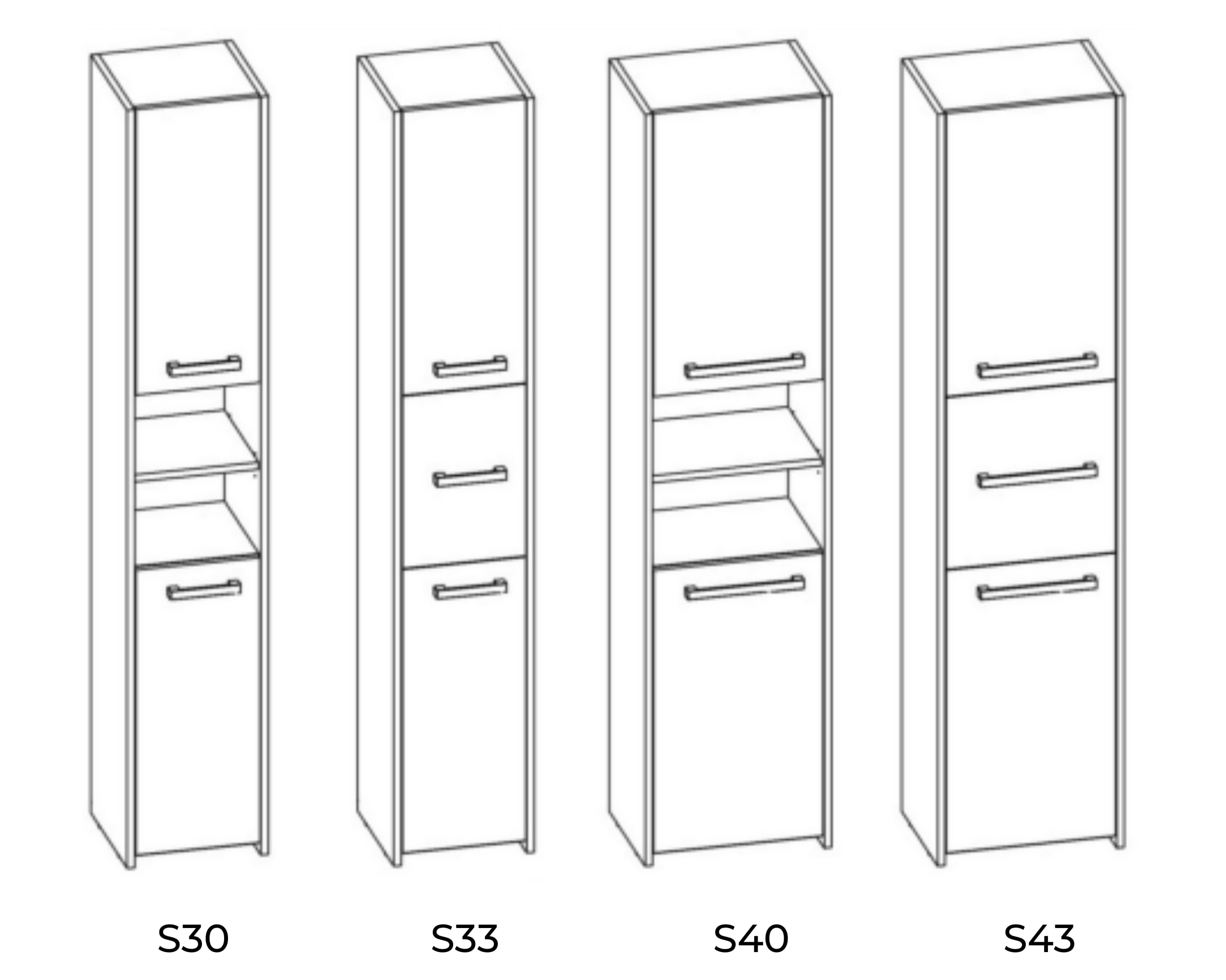 3E 3xE living.com Mobile bagno moderno in 5 colori. Colore Bianco