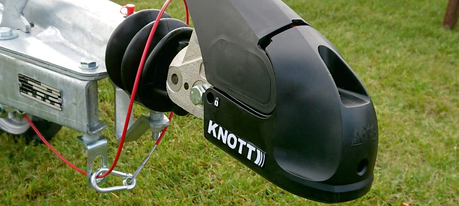 Attelage à Boule Knott KS30 avec stabilisateur pour remorque de 3000kg avec Timon Tubulaire de 35-50mm