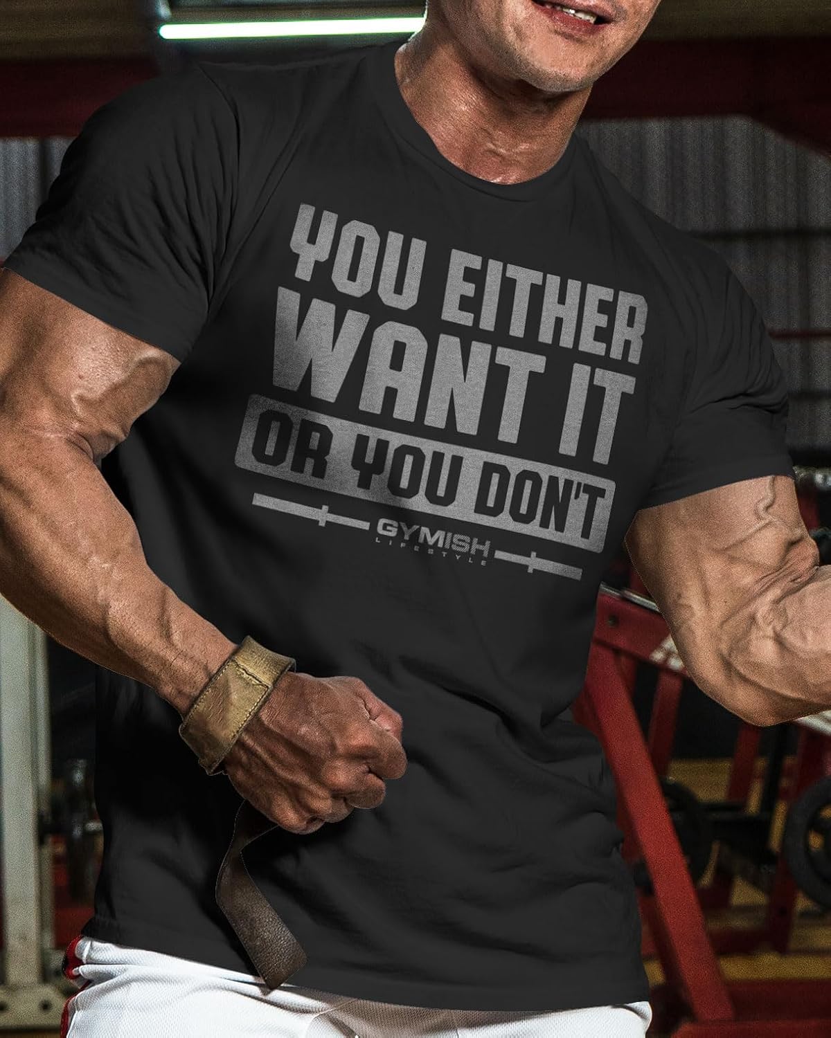 Want It or Don’t Mens Bodybuilding T-Shirts Graphic Tees Short Sleeve Workout Gym Shirt