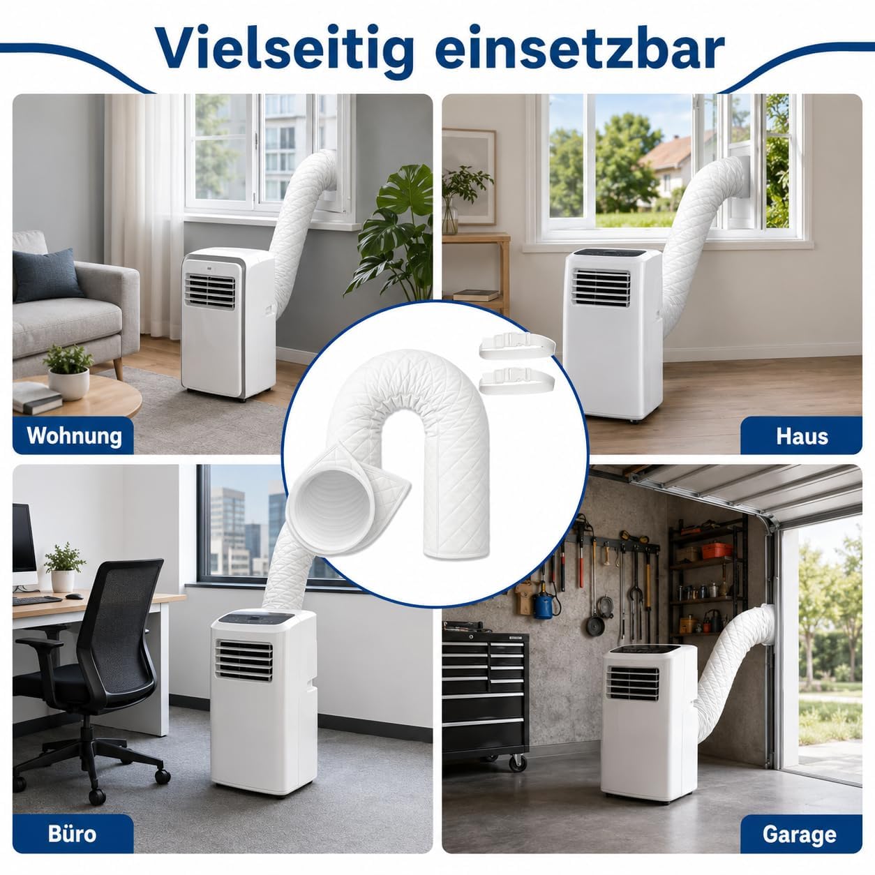 Isolierter Abluftschlauch für Klimaanlage, 12,7 und 15 cm | Thermo-Ummantelung, Für tragbare Klimaanlagen, Wohnung & Büro, Wärmedämmung, Für Garage & Haus