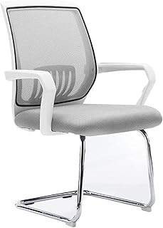 Stołek Dekoracyjny stołek dla gości, stały podłokietnik z oparciem z siatki Wygodne krzesło do recepcji Pokój recepcyjny Firma Krzesło dla personelu recepcji (kolor: szary, rozmiar: 48 48 90 CM)