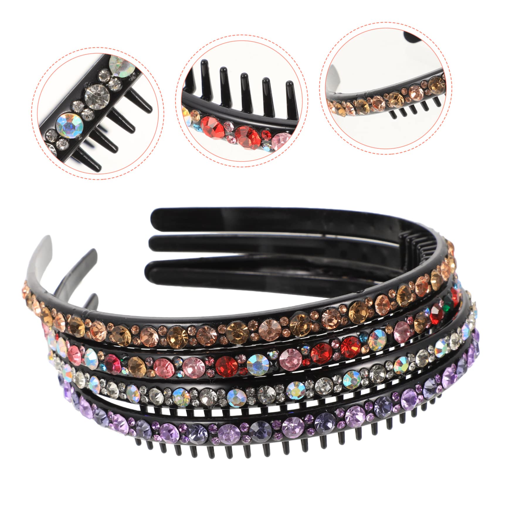Didiseaon 12pezzi Cerchietti Eleganti Con Strass Design Leggero e Antiscivolo Per Donne Accessori Per Pratici e Delicati Per Casa e Attività Quotidiane
