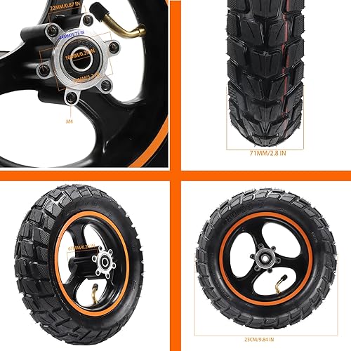 Miniatura 2 de Neumático de scooter 80/65-6, neumáticos delanteros de aluminio, repuesto de 10 pulgadas para scooter eléctrico 255x80, tubos interiores de scooter