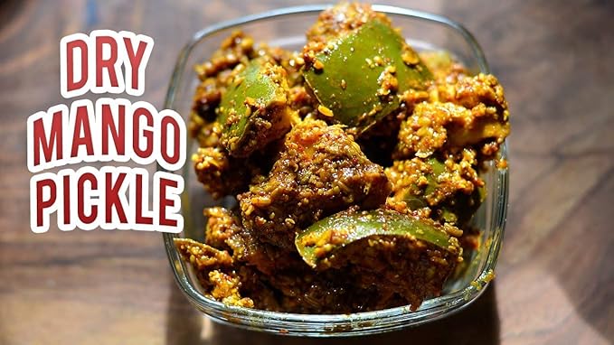 Homemade Spicy Rajasthani Dry Mango Pickle Masaledar Aam Ka Achaar ( Real Taste of Rajasthani Pickle)1kg in Jar
