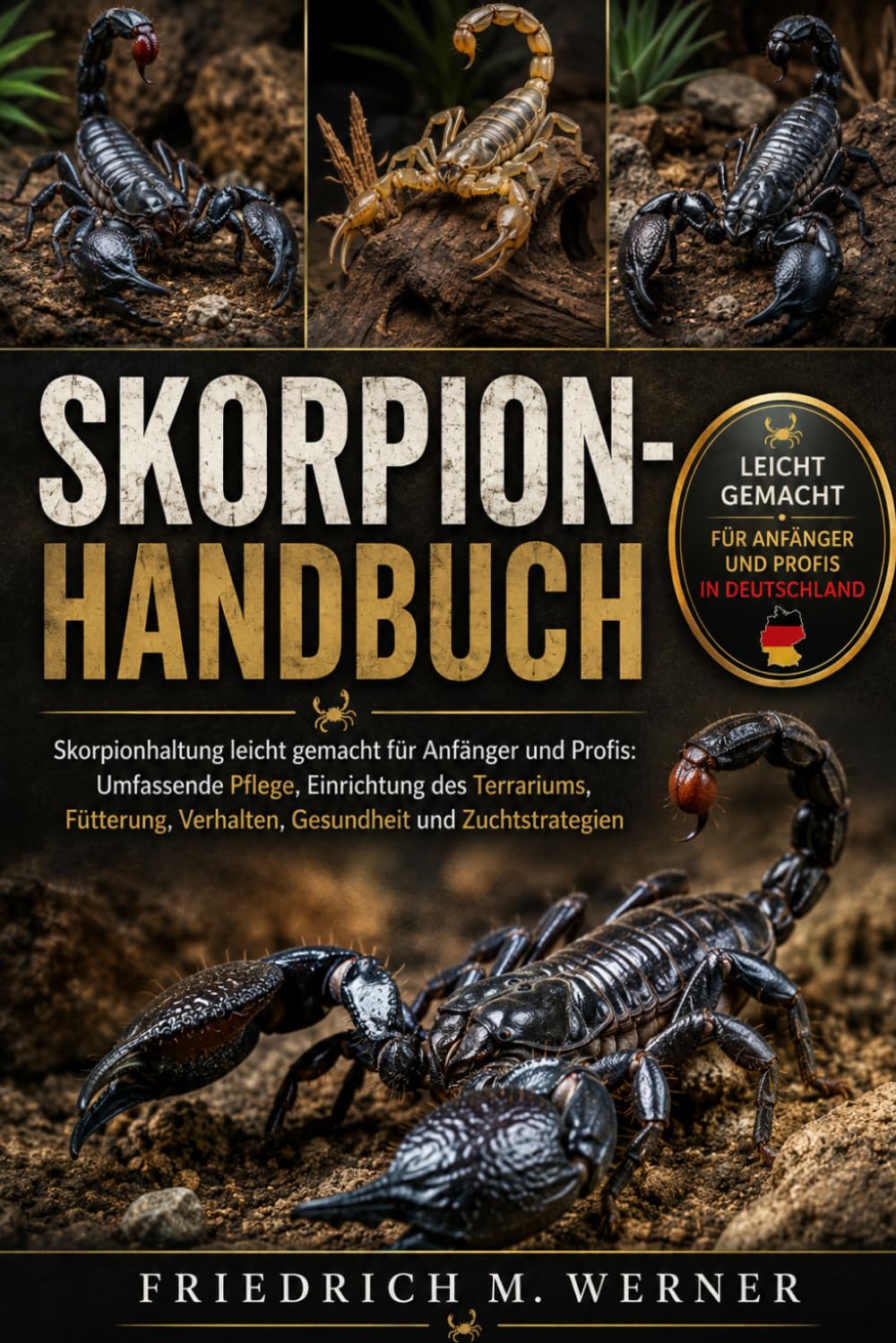 SKORPION-HANDBUCH: Skorpionhaltung leicht gemacht für Anfänger und Profis: Umfassende Pflege, Einrichtung des Terrariums, Fütterung, Verhalten, Gesundheit und Zuchtstrategien