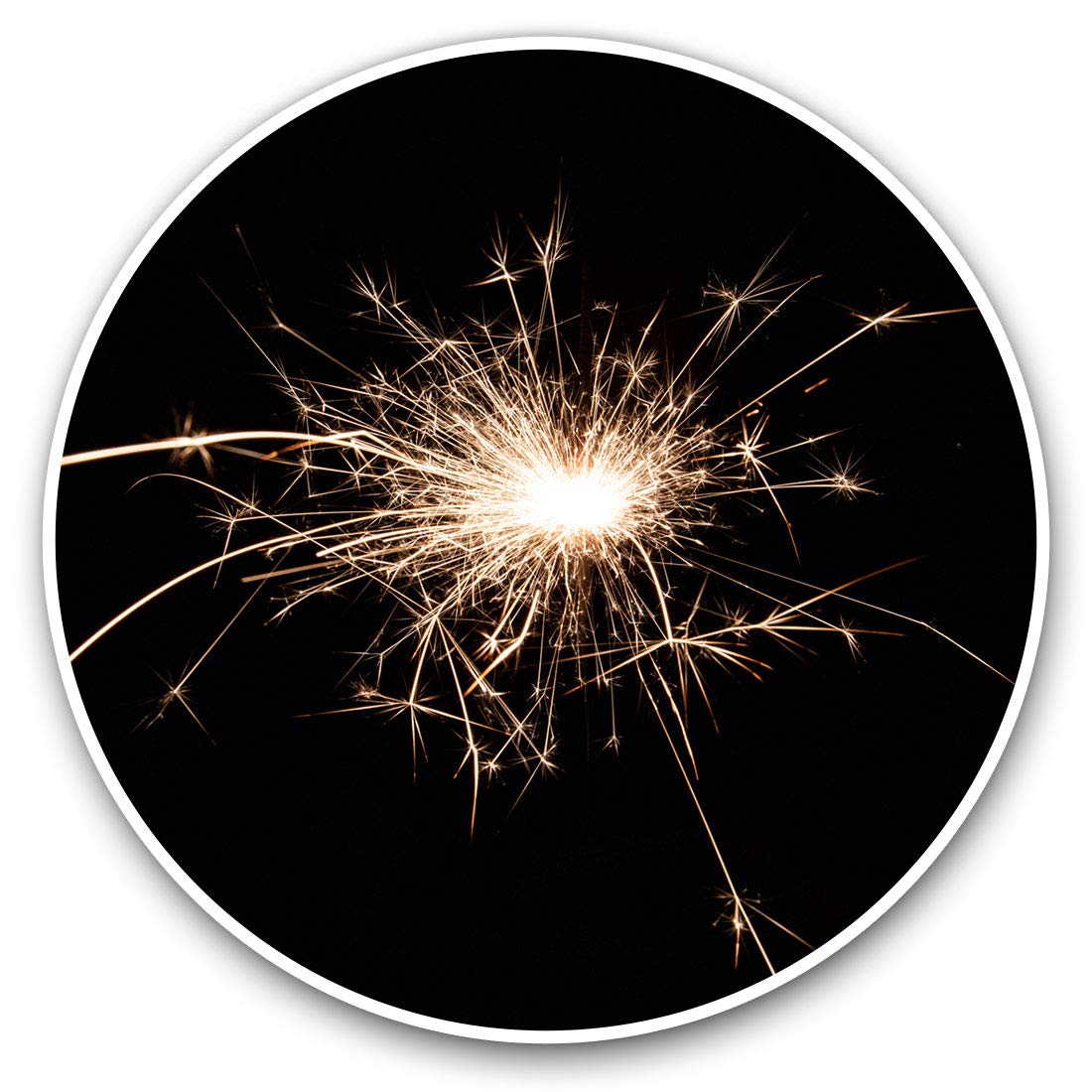 Awesome Vinyl Stickers (Set of 2) 15cm - Sparkler Sparks Firework Fun Fun Decals for Laptops,Tablets,Luggage,Scrap Booking,Fridges #2164