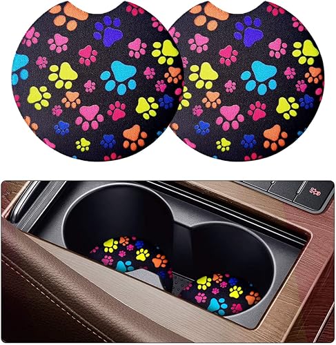 Miniatura 8 de Moly Magnolia - 2 portavasos para automóvil absorbentes  De 2.75 pulgadas, lindo soporte de taza de coche, portavasos para mujeres, soporte de taza