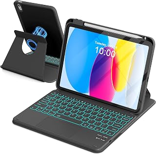 for iPad 11th (A16)/10th Gen Case Keyboard, Portrait/Tablet Mode
