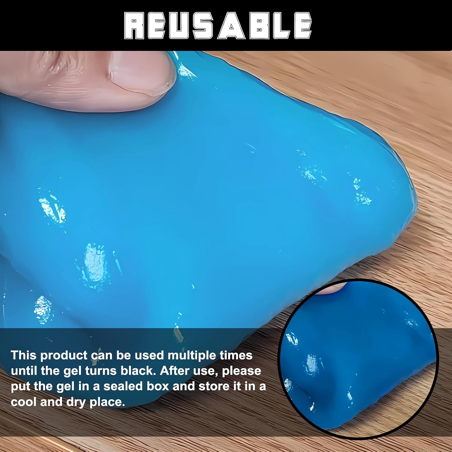 Car Cleaning Gel Clean Putty, Universal Auto Interior Cleaner Slime, Auto Detailing Tools Accessories for Cleaning Vehicle Interiors/Electronic Products/Homes/Offices, Gifts for Men Women (Blue)